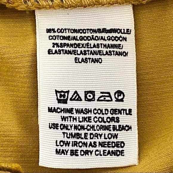 We The Free High Waisted Yellow Skinny Cords with Raw Hem size 26 - Picture 5 of 5